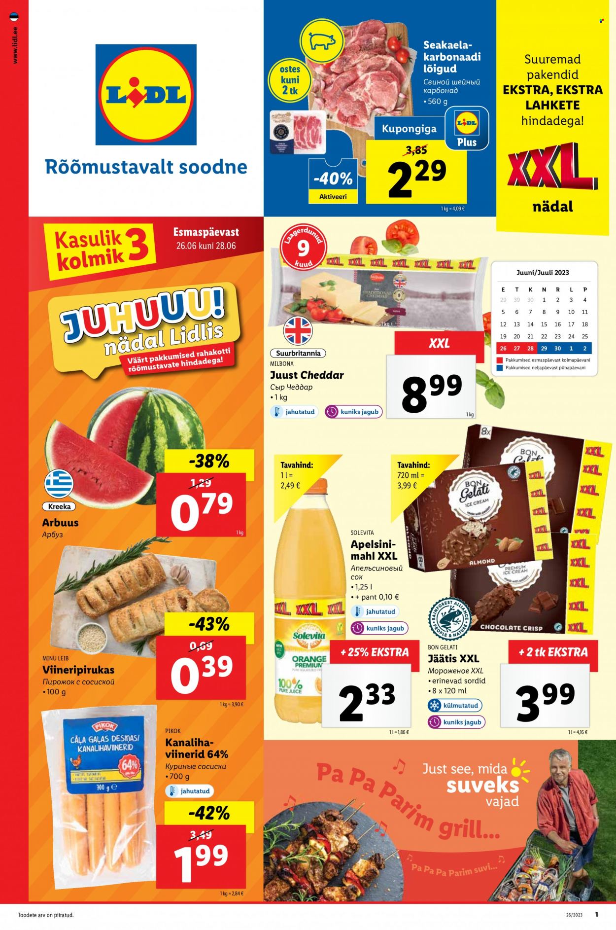 Lidl kliendileht - 24.06.2023 - 02.07.2023. Lehekülg 1