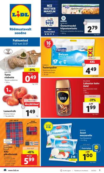Kaupluse Lidl kliendileht - 17.07.2023 - 23.07.2023.