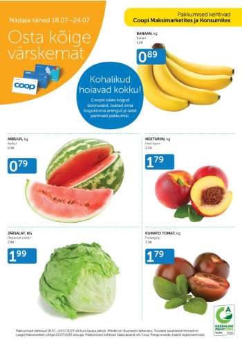 Kaupluse Coop kliendileht - 18.07.2023 - 24.07.2023.