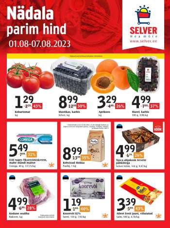 Kaupluse Selver kliendileht - 01.08.2023 - 07.08.2023.