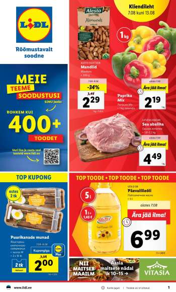 Kaupluse Lidl kliendileht - 07.08.2023 - 13.08.2023.