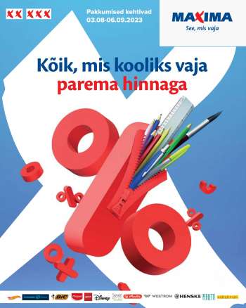 Kaupluse Maxima kliendileht - 03.08.2023 - 06.09.2023.
