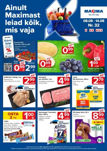 Kaupluse Maxima kliendileht - 08.08.2023 - 14.08.2023.