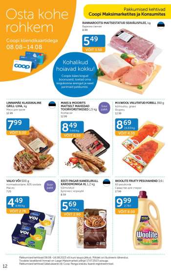Kaupluse Coop kliendileht - 08.08.2023 - 14.08.2023.