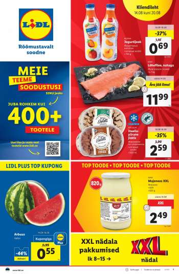 Kaupluse Lidl kliendileht - 14.08.2023 - 20.08.2023.