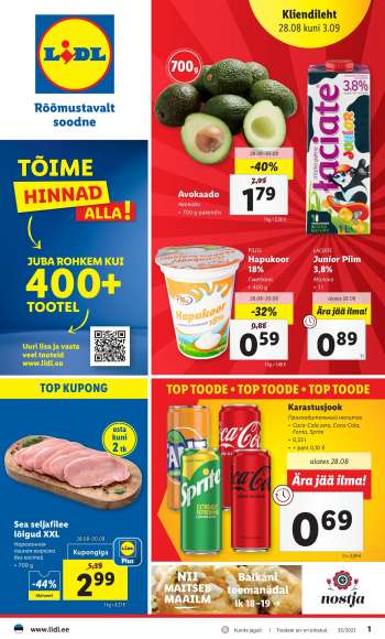Kaupluse Lidl kliendileht - 28.08.2023 - 03.09.2023.