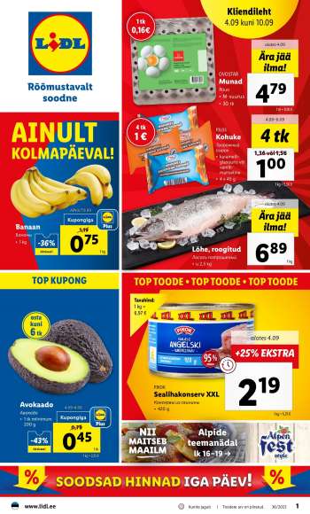 Kaupluse Lidl kliendileht - 04.09.2023 - 10.09.2023.