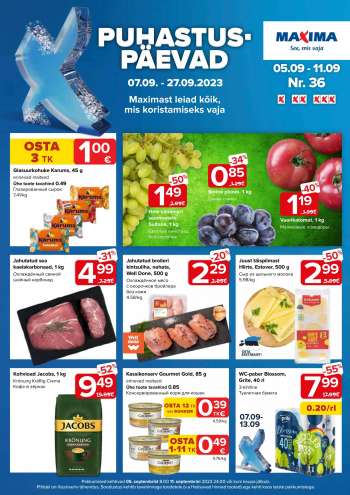 Kaupluse Maxima kliendileht - 05.09.2023 - 11.09.2023.