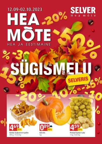 Kaupluse Selver kliendileht - 12.09.2023 - 02.10.2023.