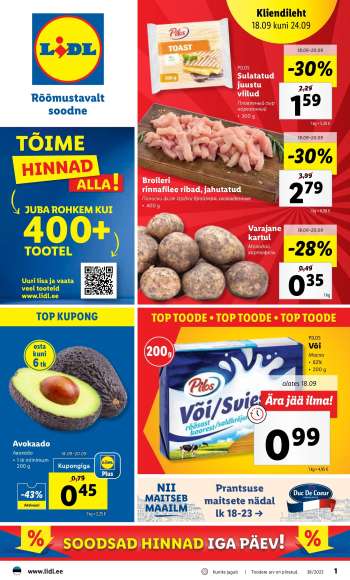 Kaupluse Lidl kliendileht - 18.09.2023 - 24.09.2023.