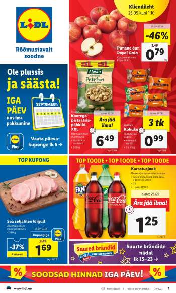 Kaupluse Lidl kliendileht - 25.09.2023 - 01.10.2023.