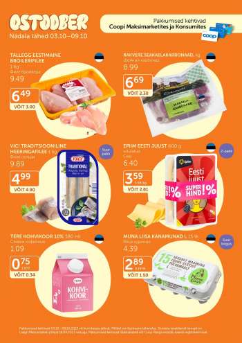 Kaupluse Coop kliendileht - 03.10.2023 - 09.10.2023.
