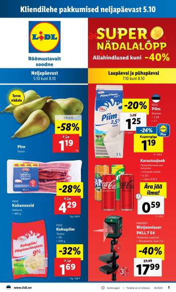Kaupluse Lidl kliendileht.