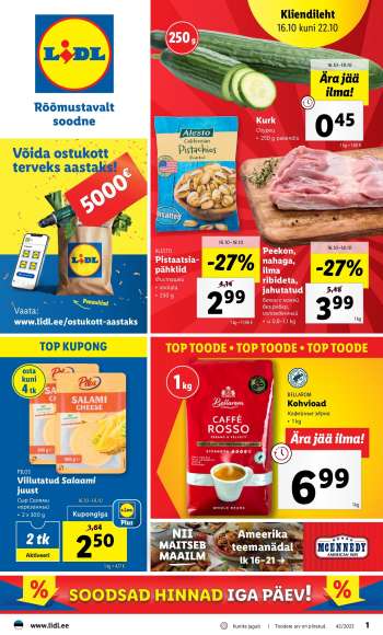 Kaupluse Lidl kliendileht - 16.10.2023 - 22.10.2023.