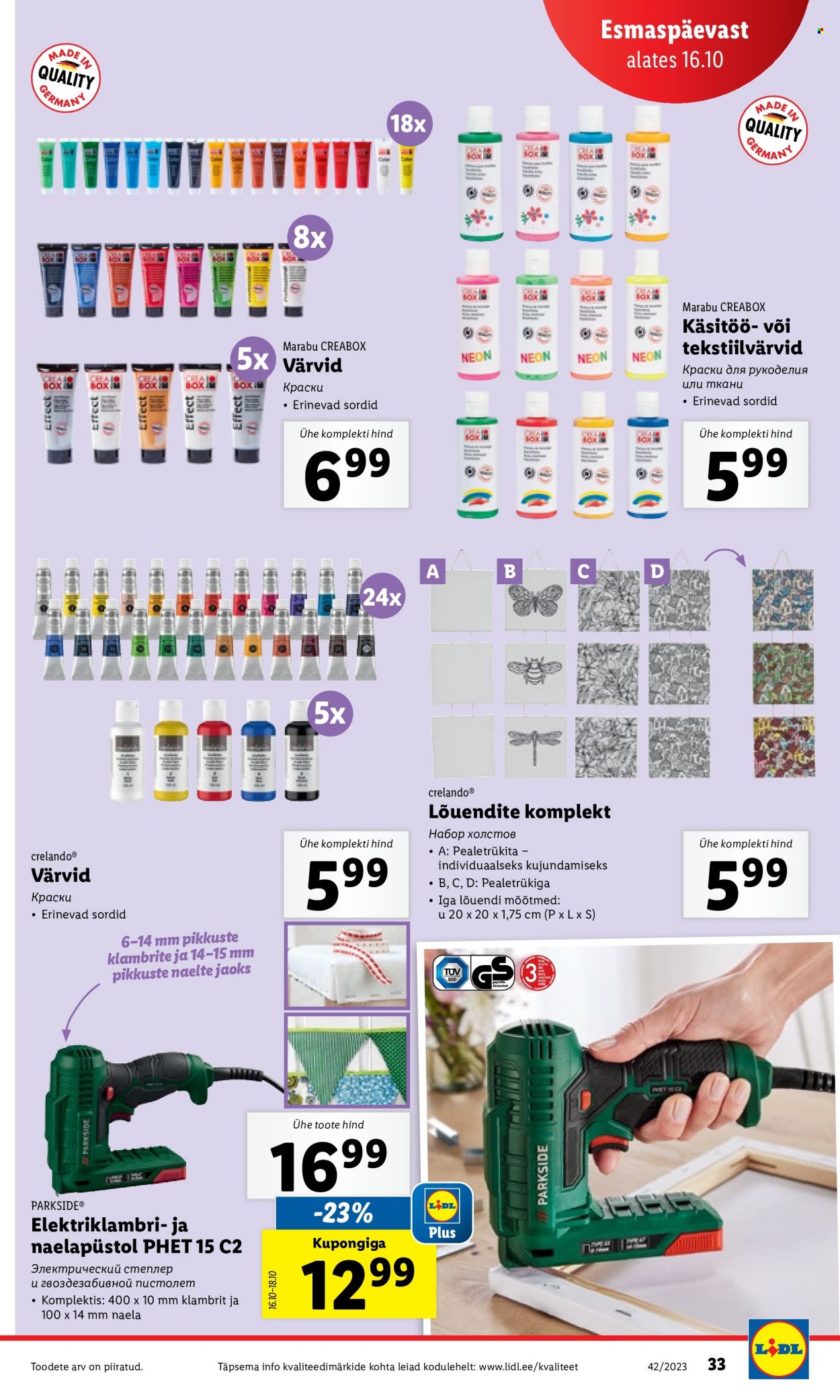 Lidl kliendileht - 16.10.2023 - 22.10.2023. Lehekülg 33