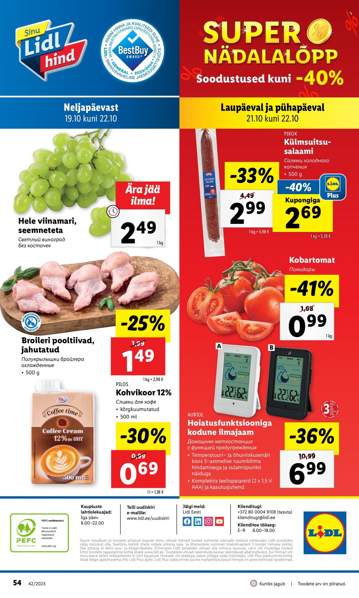 Lidl kliendileht - 16.10.2023 - 22.10.2023. Lehekülg 54