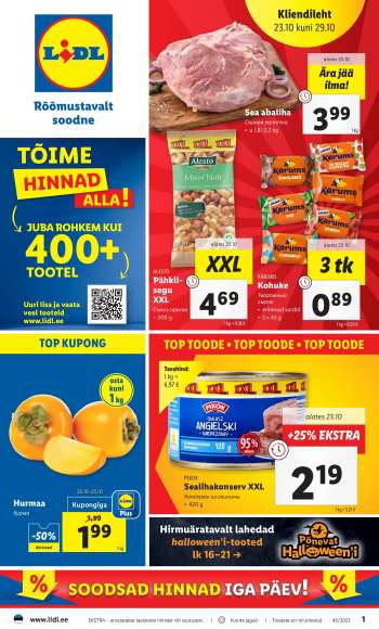 Kaupluse Lidl kliendileht - 23.10.2023 - 29.10.2023.