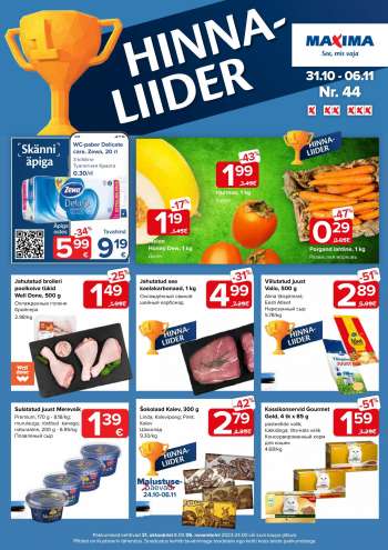 Kaupluse Maxima kliendileht - 31.10.2023 - 06.11.2023.