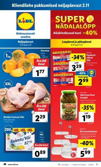 Kaupluse Lidl kliendileht - 02.11.2023 - 05.11.2023.