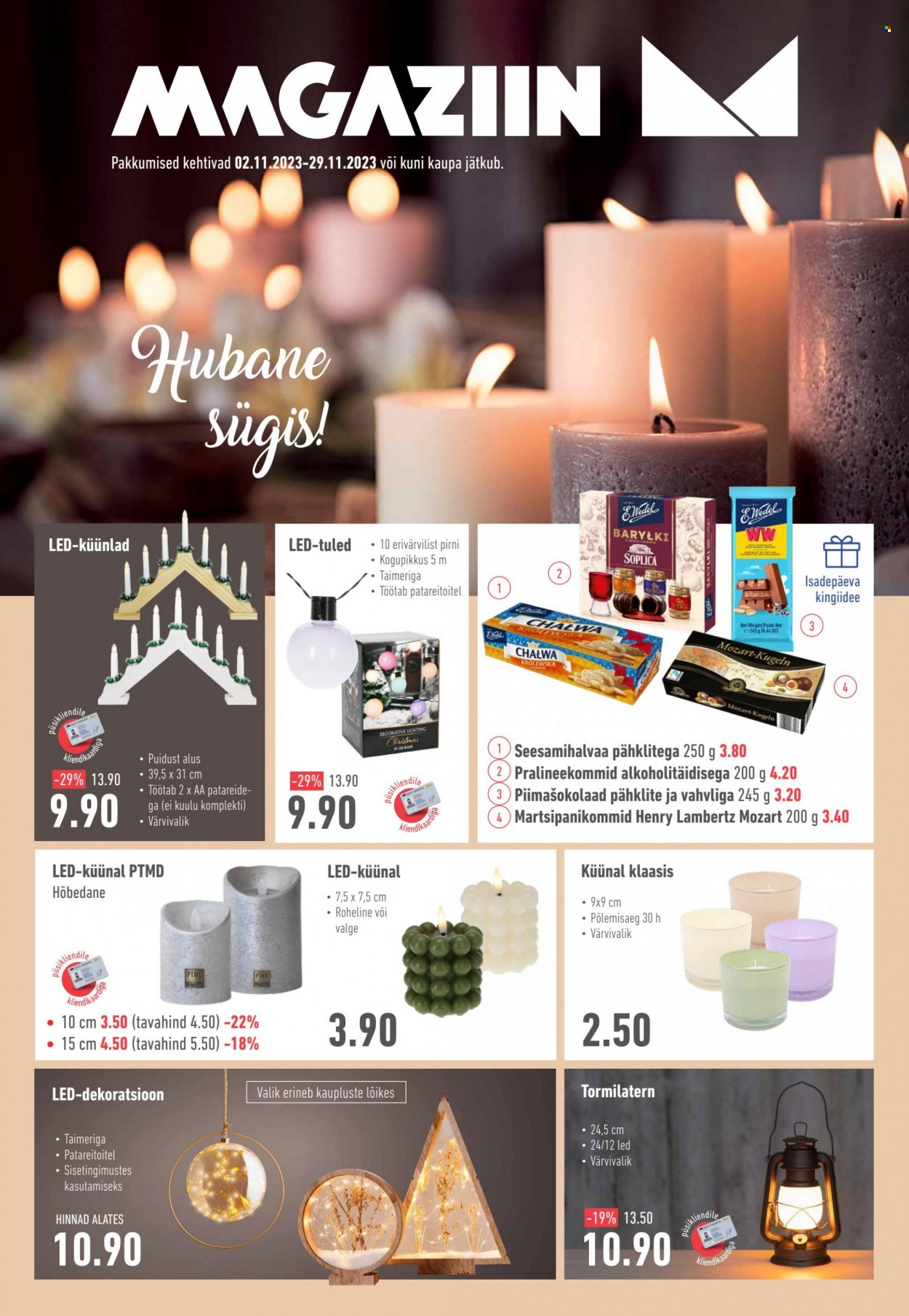 thumbnail - Kaupluse Magaziin kliendileht - 02.11.2023 - 29.11.2023 - soodustooted - kaunistused. Lehekülg 1.