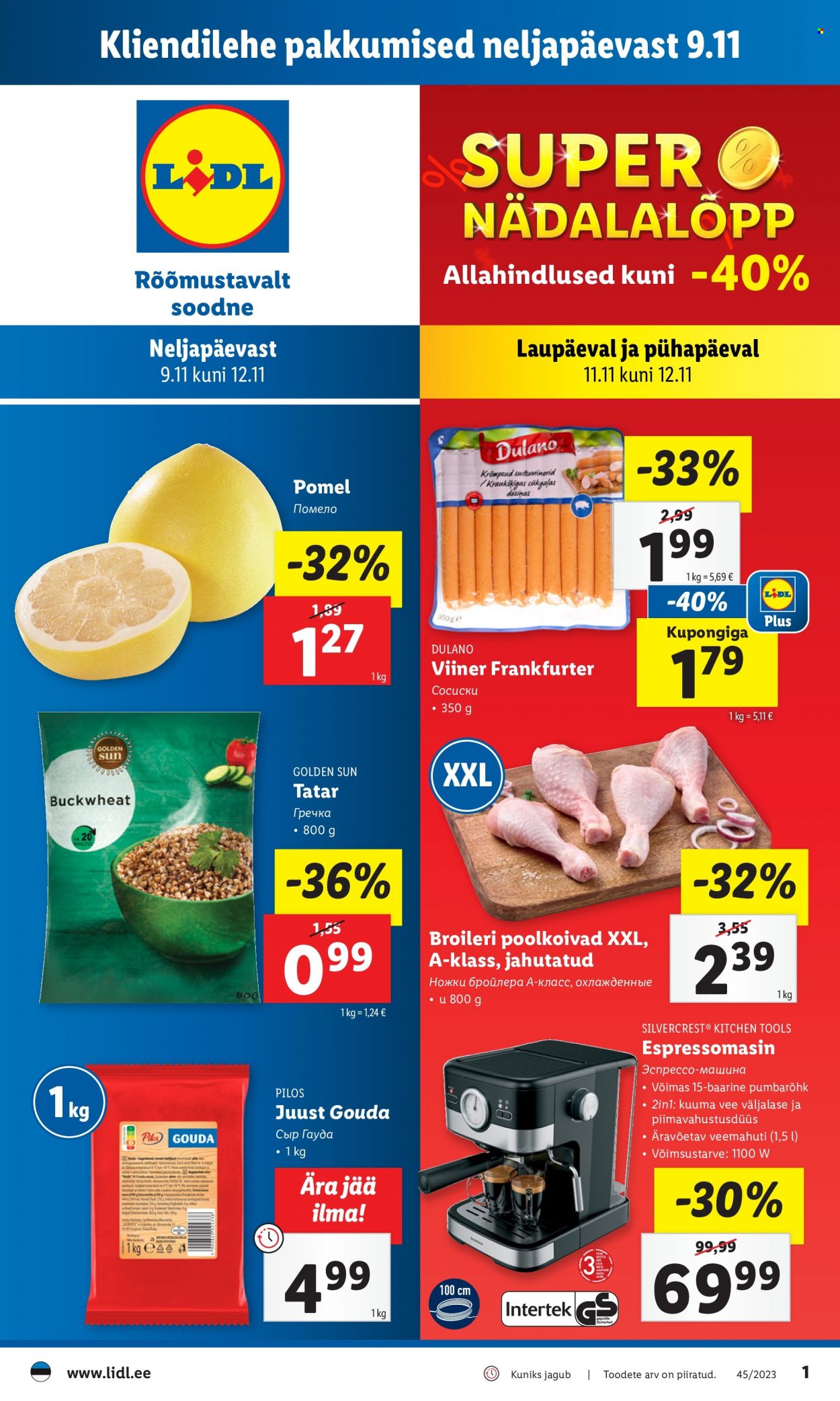Lidl kliendileht - 09.11.2023 - 12.11.2023. Lehekülg 1