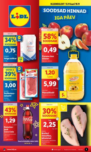 Kaupluse Lidl kliendileht - 13.11.2023 - 19.11.2023.