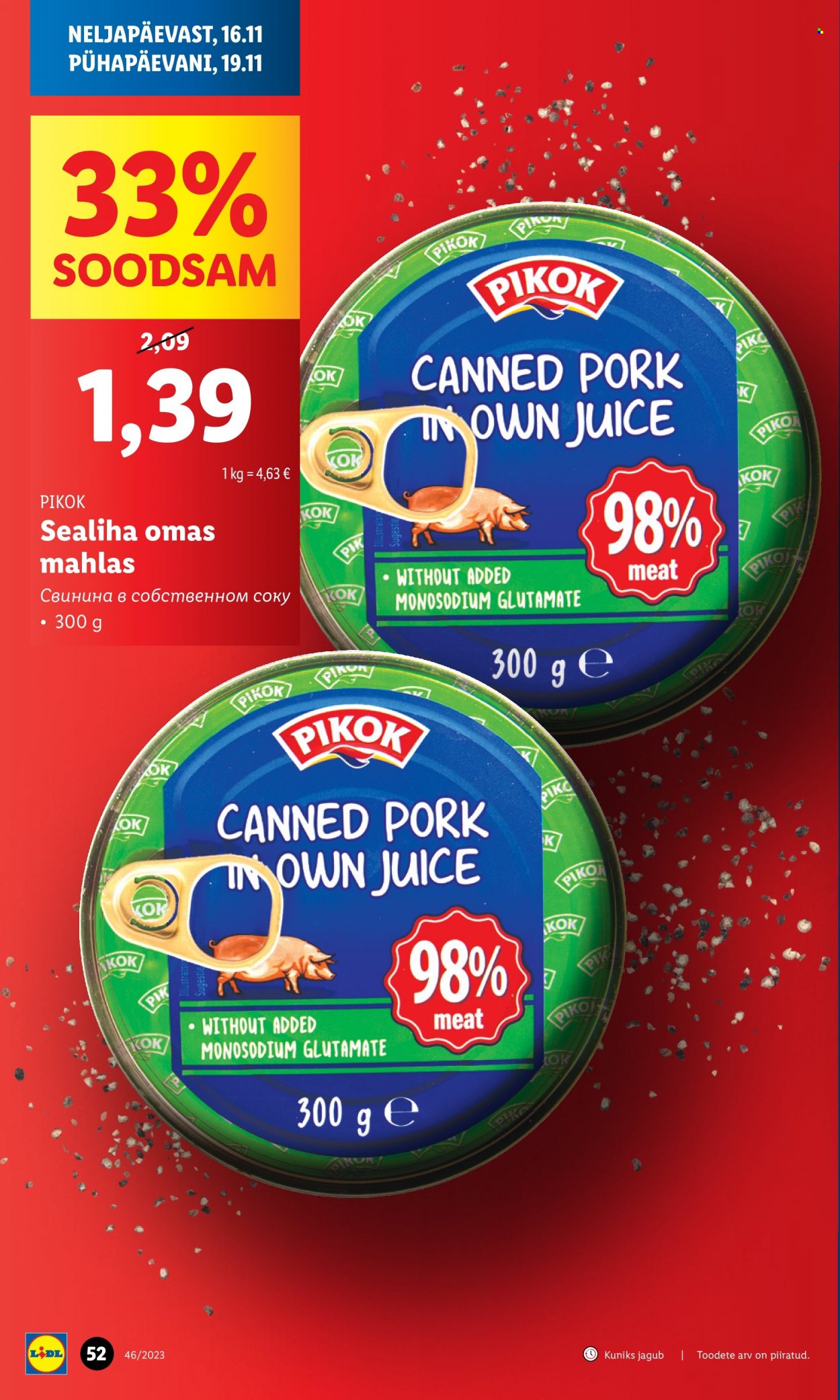 Lidl kliendileht - 13.11.2023 - 19.11.2023. Lehekülg 52