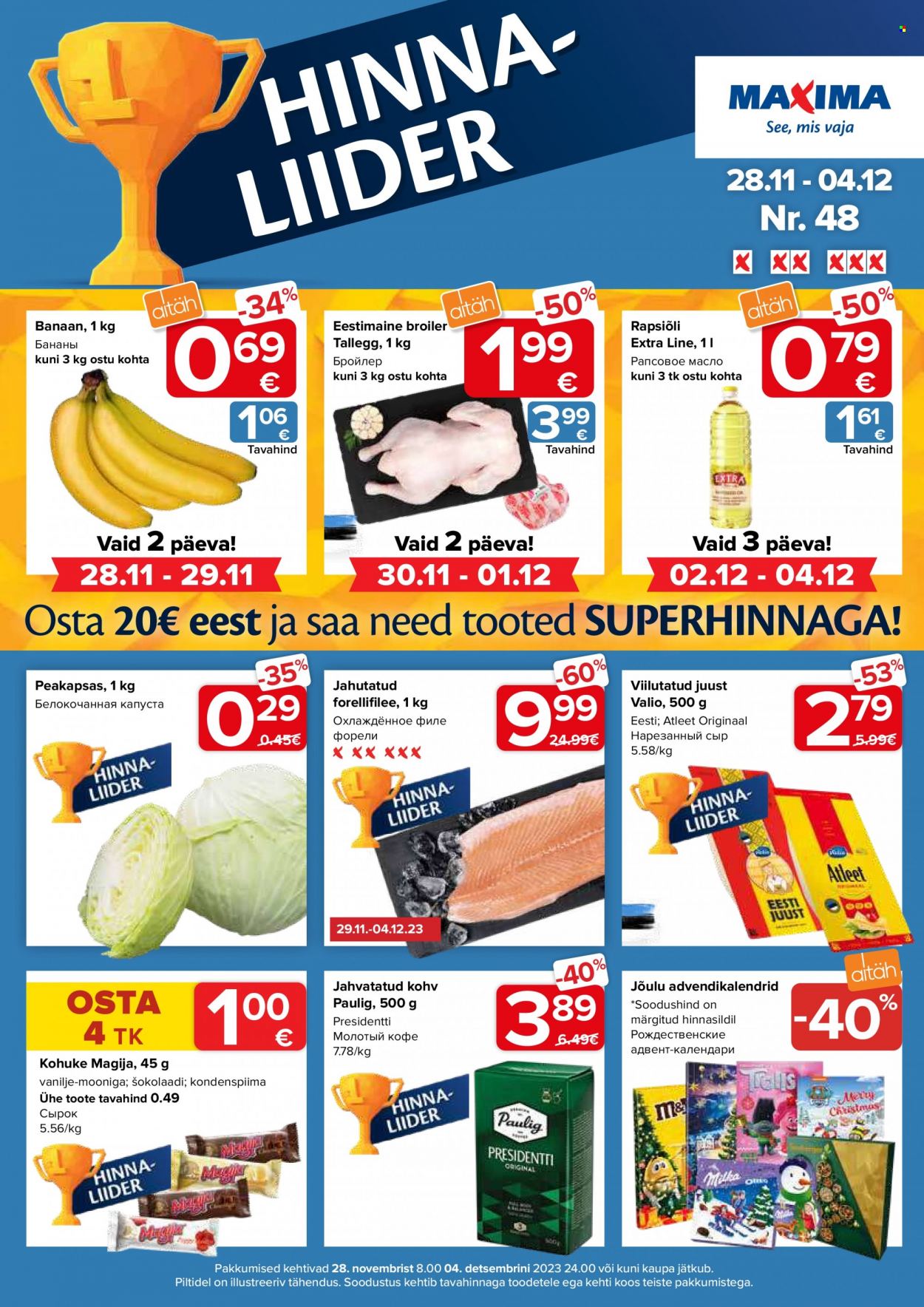 Maxima kliendileht - 28.11.2023 - 04.12.2023. Lehekülg 1
