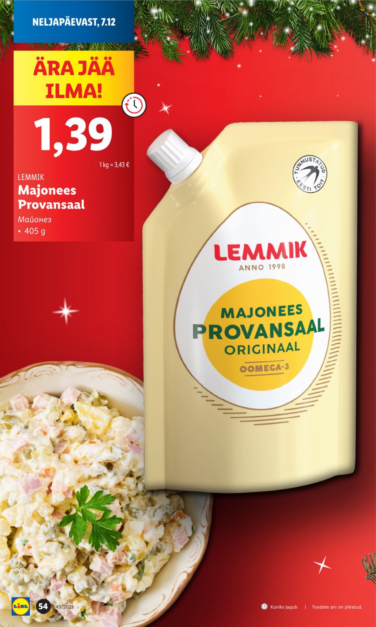 Lidl kliendileht - 04.12.2023 - 10.12.2023. Lehekülg 54