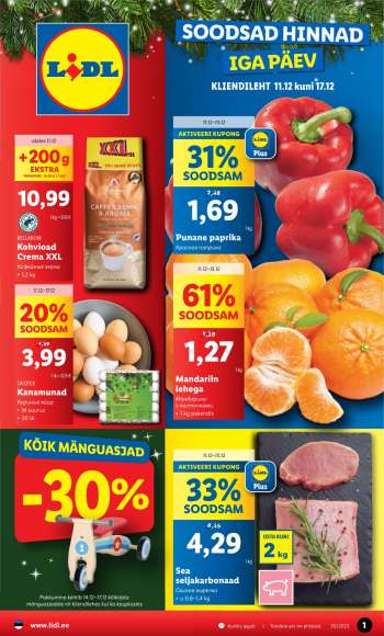 Kaupluse Lidl kliendileht - 11.12.2023 - 17.12.2023.