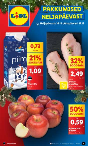 Kaupluse Lidl kliendileht - 14.12.2023 - 17.12.2023.
