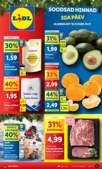 Kaupluse Lidl kliendileht - 18.12.2023 - 24.12.2023.