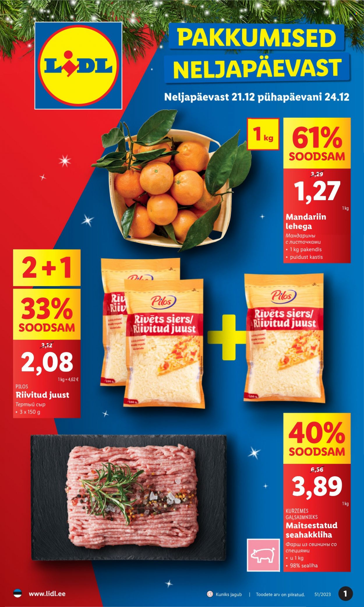 Lidl kliendileht - 21.12.2023 - 24.12.2023. Lehekülg 1
