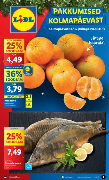 Kaupluse Lidl kliendileht - 27.12.2023 - 31.12.2023.