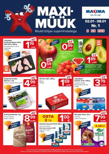 Kaupluse Maxima kliendileht - 02.01.2024 - 08.01.2024.