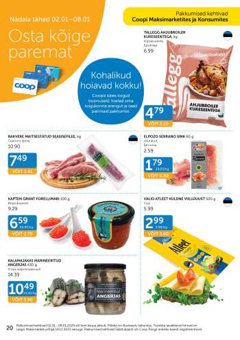 Kaupluse Coop kliendileht - 02.01.2024 - 08.01.2024.