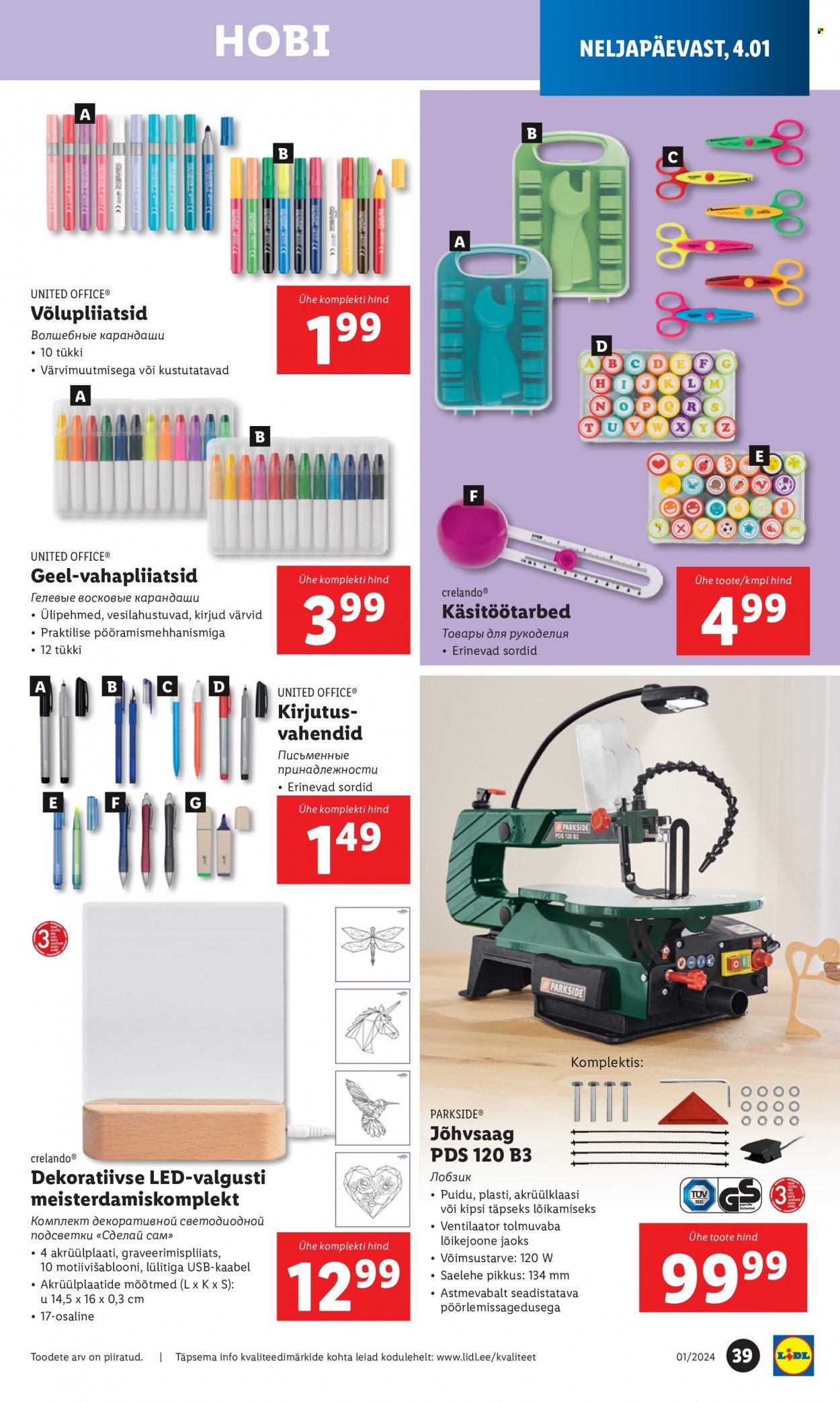 Lidl kliendileht - 04.01.2024 - 07.01.2024. Lehekülg 39