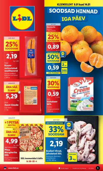 Kaupluse Lidl kliendileht - 08.01.2024 - 14.01.2024.