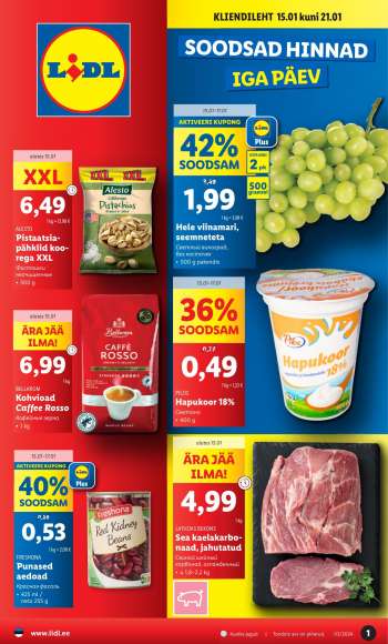 Kaupluse Lidl kliendileht - 15.01.2024 - 21.01.2024.