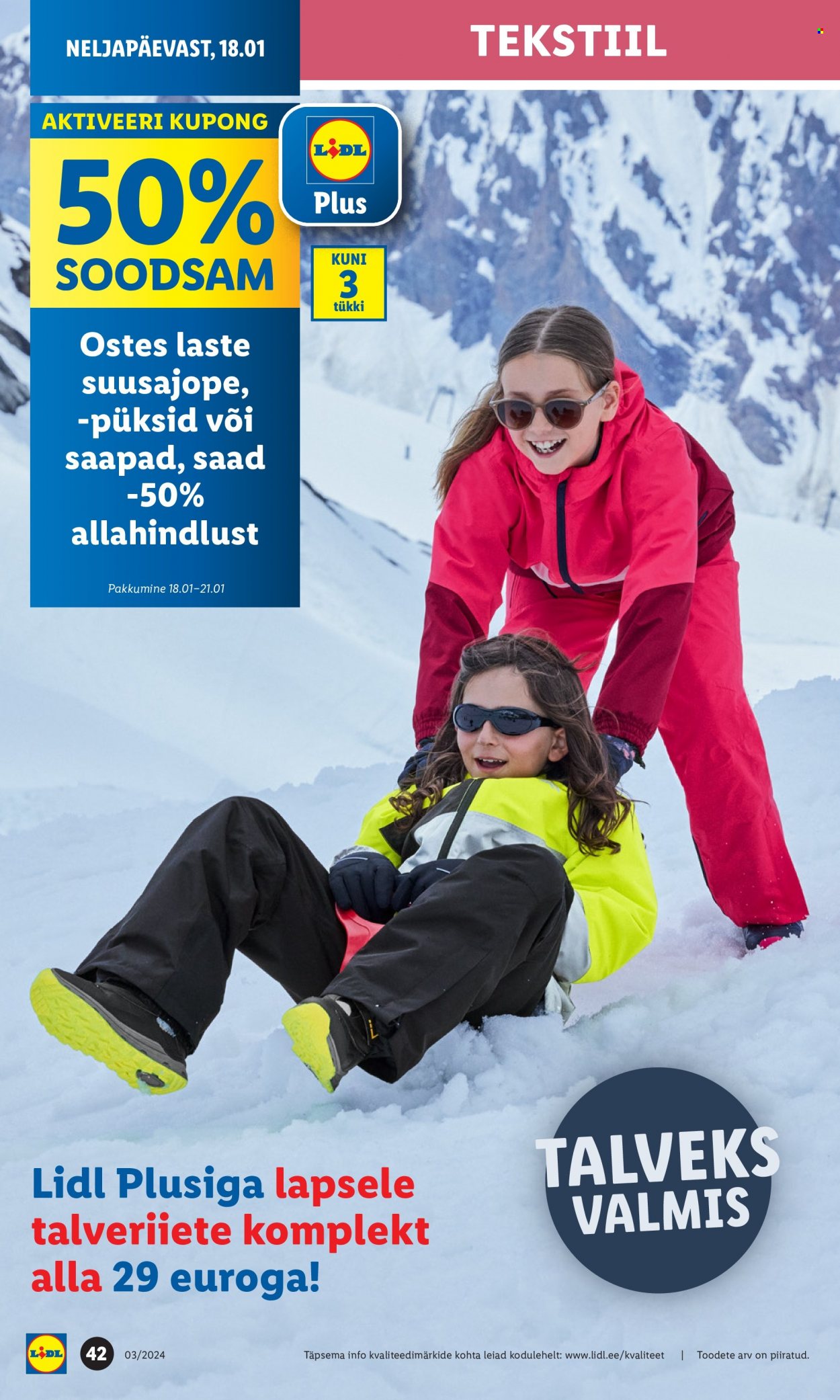 Lidl kliendileht - 15.01.2024 - 21.01.2024. Lehekülg 42