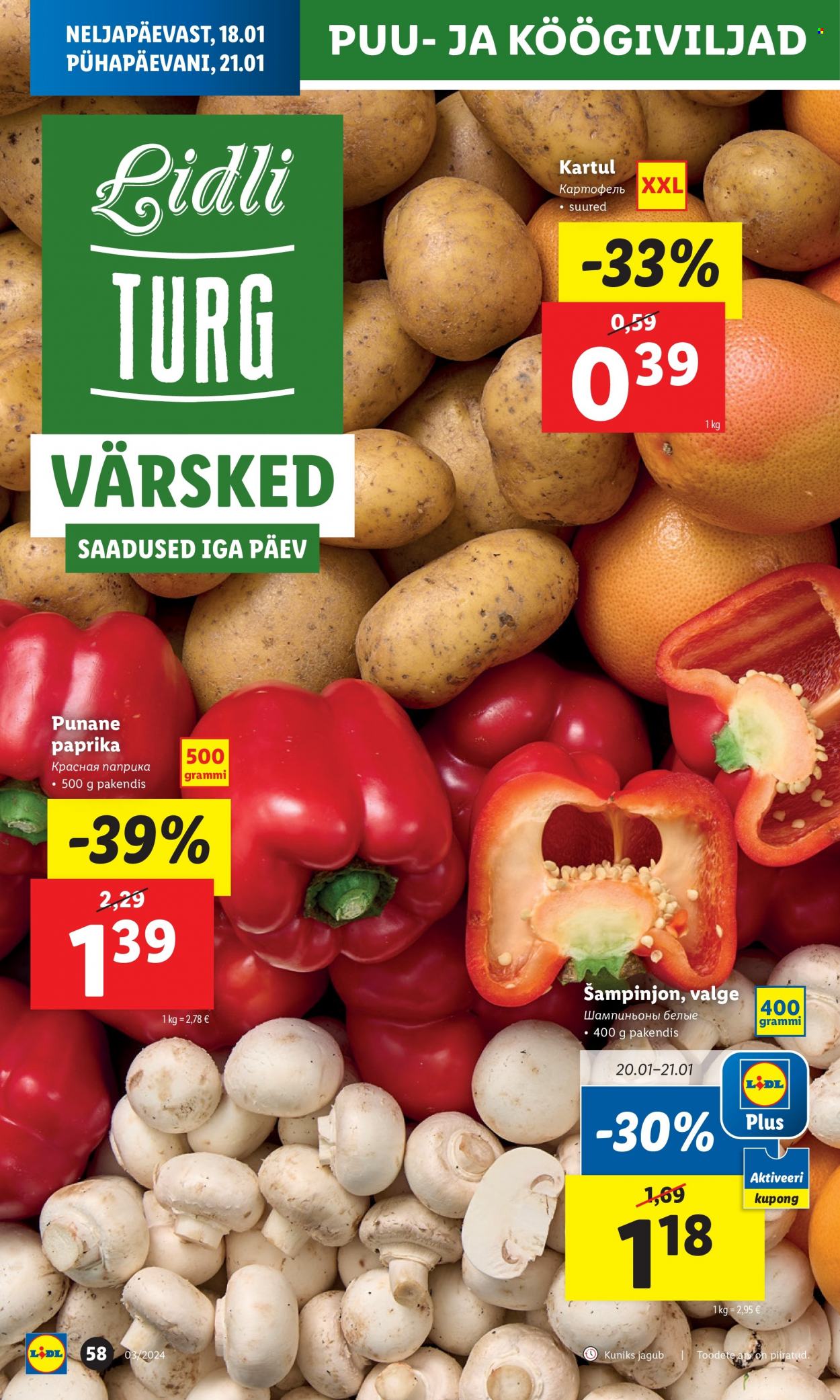 Lidl kliendileht - 15.01.2024 - 21.01.2024. Lehekülg 58