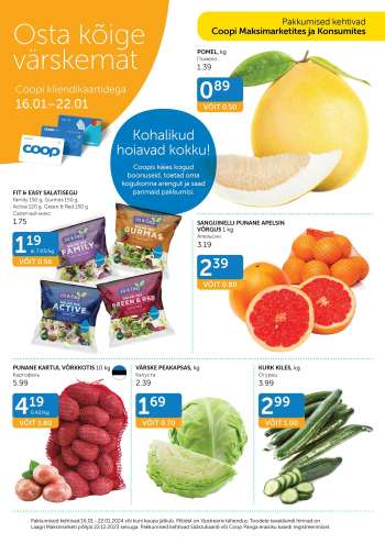 Kaupluse Coop kliendileht - 16.01.2024 - 22.01.2024.