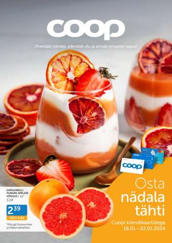 Kaupluse Coop kliendileht - 16.01.2024 - 22.01.2024.