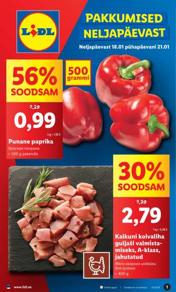 Kaupluse Lidl kliendileht - 18.01.2024 - 21.01.2024.