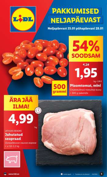 Kaupluse Lidl kliendileht - 25.01.2024 - 28.01.2024.