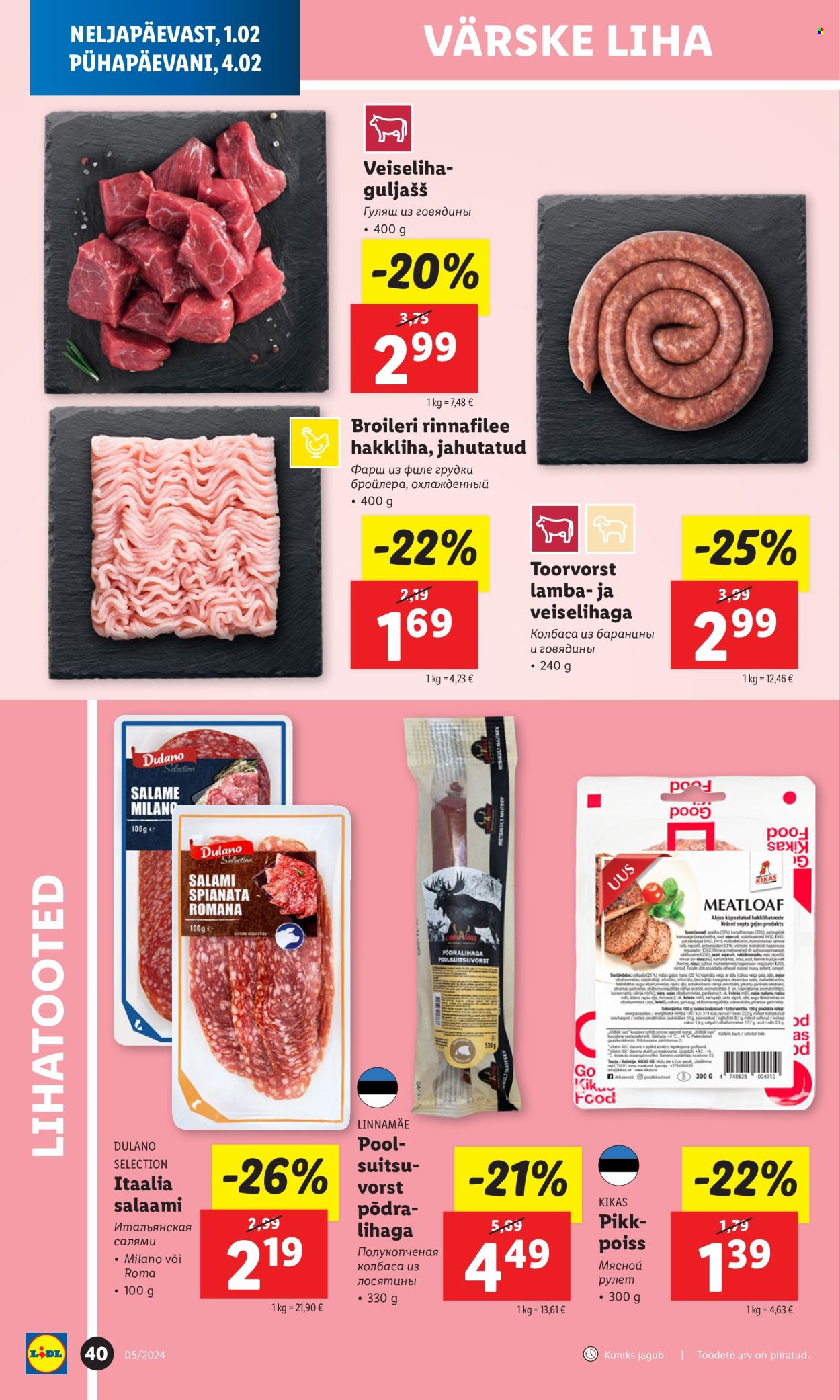 Lidl kliendileht - 29.01.2024 - 04.02.2024. Lehekülg 40
