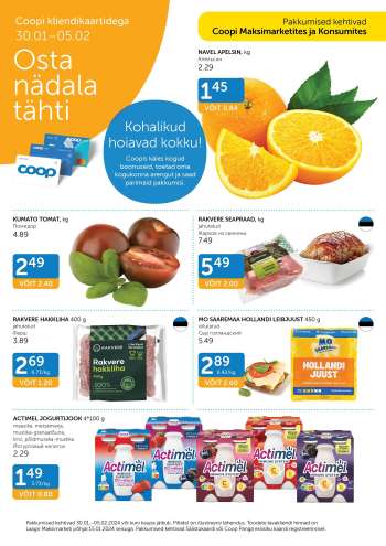 Kaupluse Coop kliendileht - 30.01.2024 - 05.02.2024.