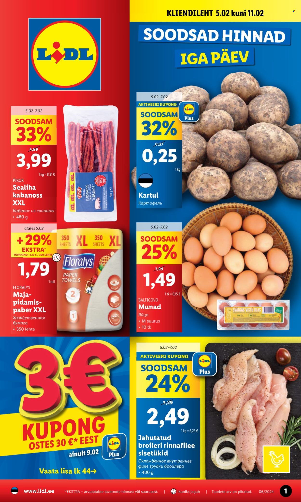 Lidl kliendileht - 05.02.2024 - 11.02.2024. Lehekülg 1