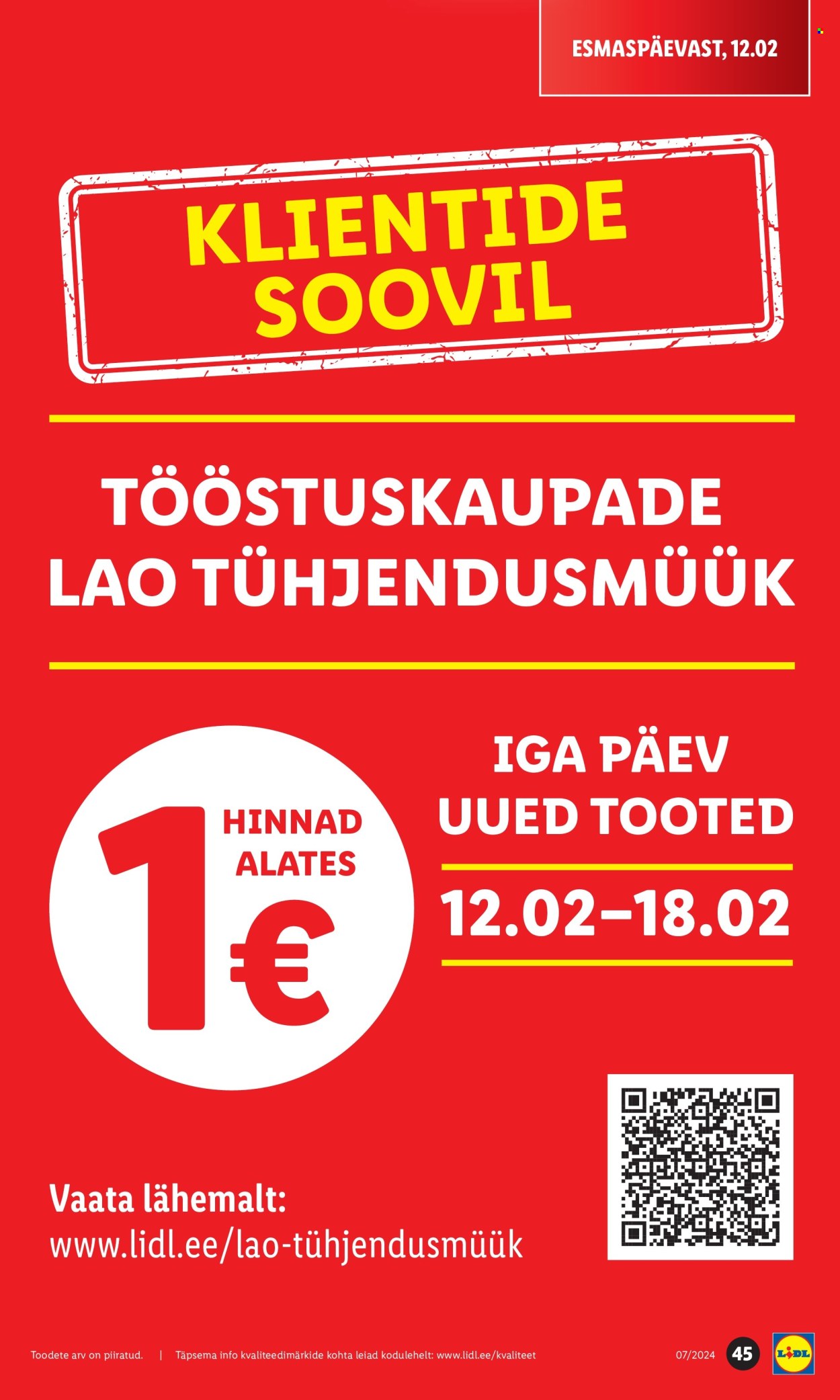 Lidl kliendileht - 15.02.2024 - 18.02.2024. Lehekülg 45