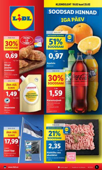 Kaupluse Lidl kliendileht - 19.02.2024 - 25.02.2024.